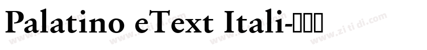 Palatino eText Itali字体转换 Palatino eText Itali字体转换